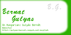 bernat gulyas business card