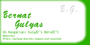 bernat gulyas business card